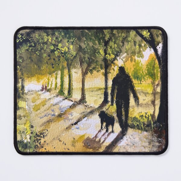 Item preview, Walking The Dog In The Park designed and sold by TheArtCave.