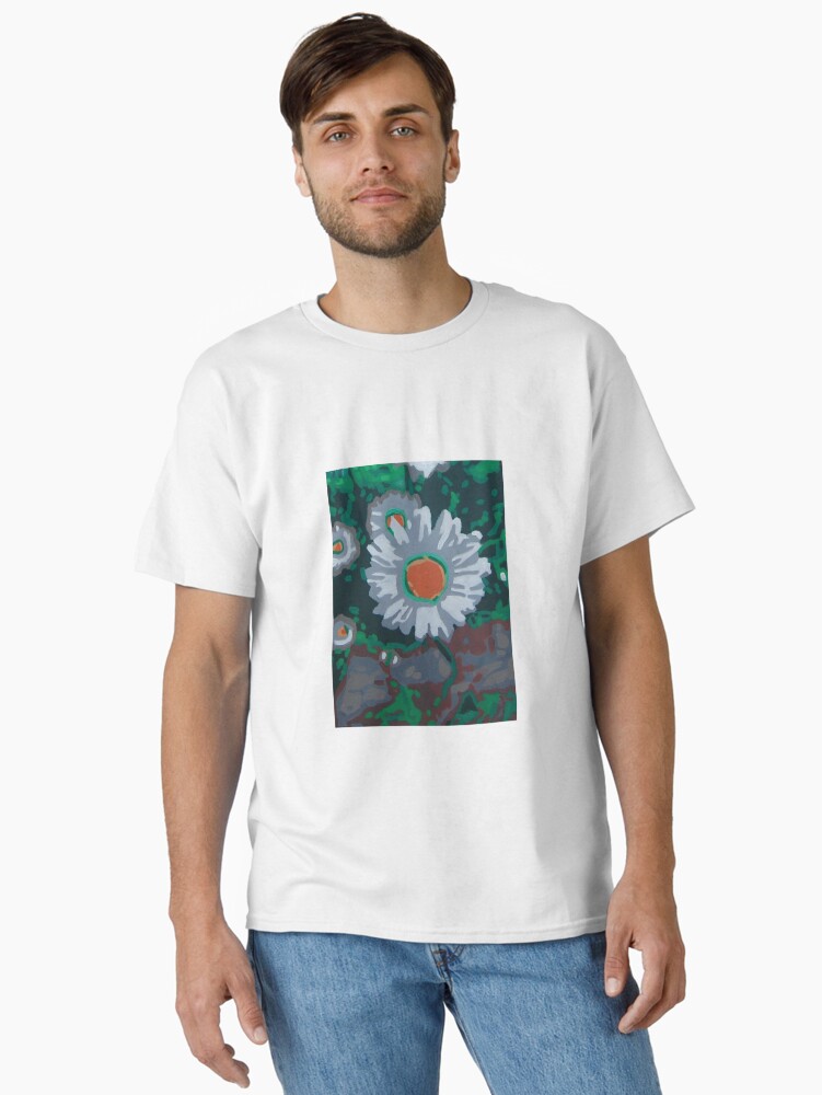 Thumbnail 2 of 7, Classic T-Shirt, A daisy under a couple of apple trees. designed and sold by artistDanJ.
