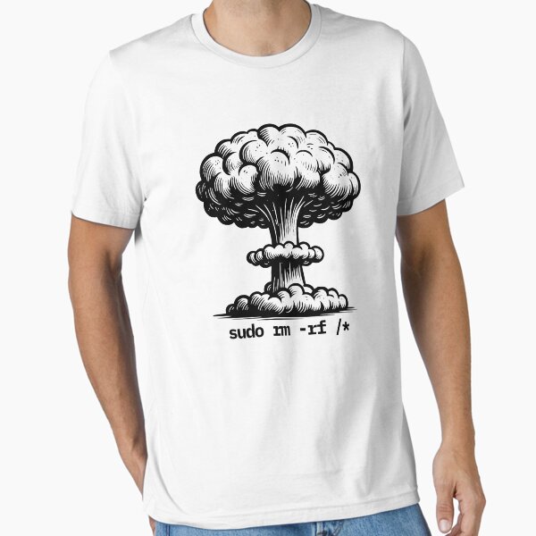 Item preview, nuclear sudo funny linux command "sudo rm -r /" designed and sold by TitoDesignerr.