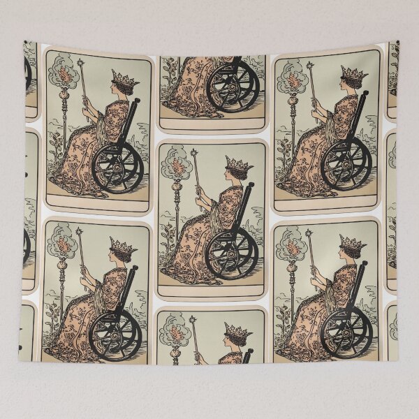 Item preview, Queen of wands wheelchair tarot designed and sold by MendaciousMina.