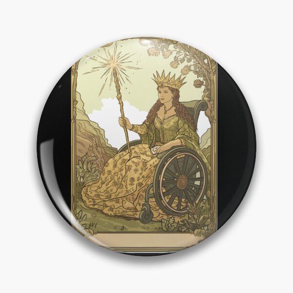 Item preview, Queen of wands wheelchair tarot designed and sold by MendaciousMina.