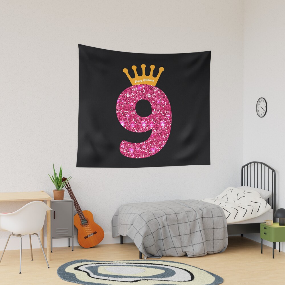 6th Queens Crow Happy Birthday art for Girls Tapestry for Sale by melsens