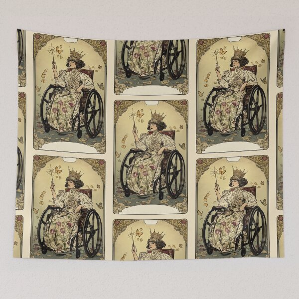 Item preview, Queen of wands wheelchair tarot designed and sold by MendaciousMina.