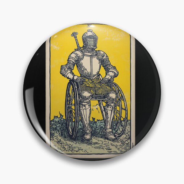Item preview, knight upon his mount, wheel chair tarot designed and sold by MendaciousMina.