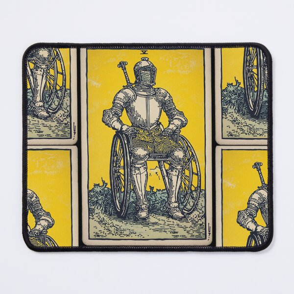 Item preview, knight upon his mount, wheel chair tarot designed and sold by MendaciousMina.