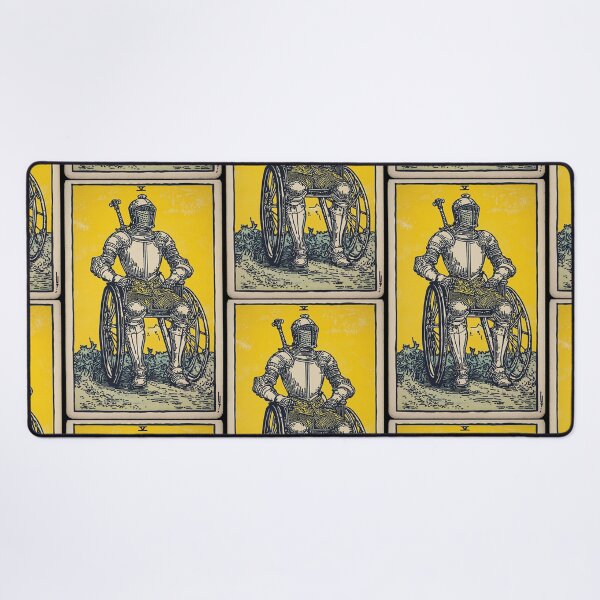 Item preview, knight upon his mount, wheel chair tarot designed and sold by MendaciousMina.