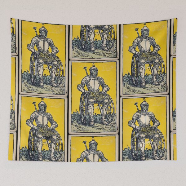 Item preview, knight upon his mount, wheel chair tarot designed and sold by MendaciousMina.