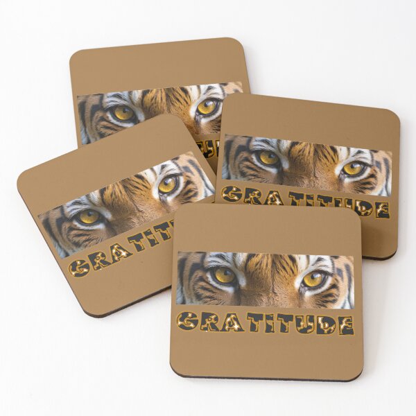 Item preview, Gratitude Tiger – Motivational Wild Spirit Art designed and sold by diaza.