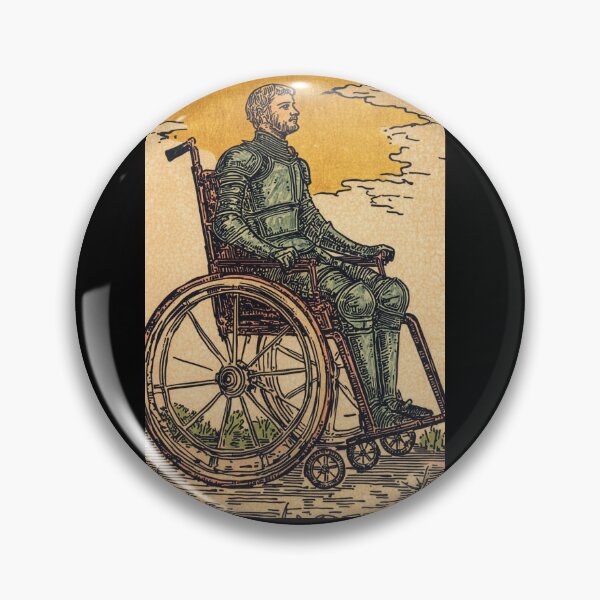Item preview, knight upon his mount, wheel chair tarot designed and sold by MendaciousMina.