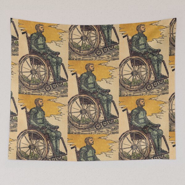 Item preview, knight upon his mount, wheel chair tarot designed and sold by MendaciousMina.