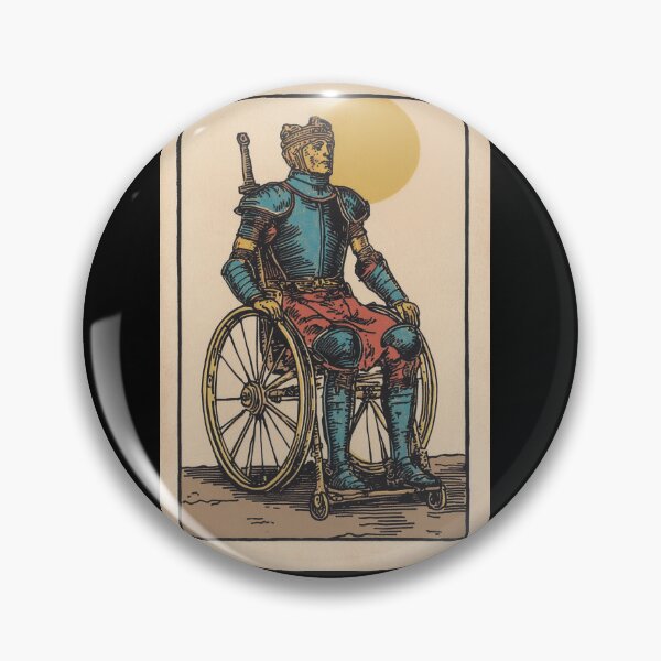 Item preview, knight upon his mount, wheel chair tarot designed and sold by MendaciousMina.