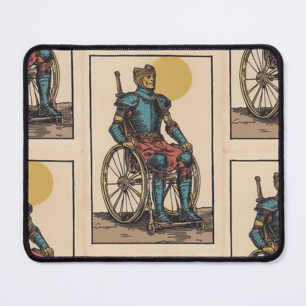 Item preview, knight upon his mount, wheel chair tarot designed and sold by MendaciousMina.