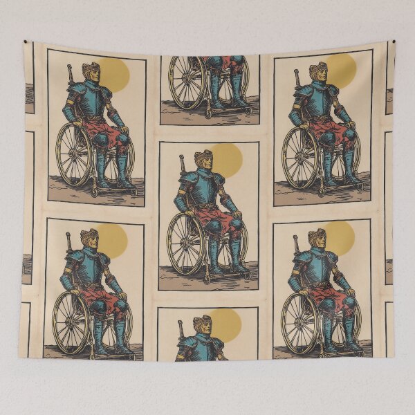 Item preview, knight upon his mount, wheel chair tarot designed and sold by MendaciousMina.