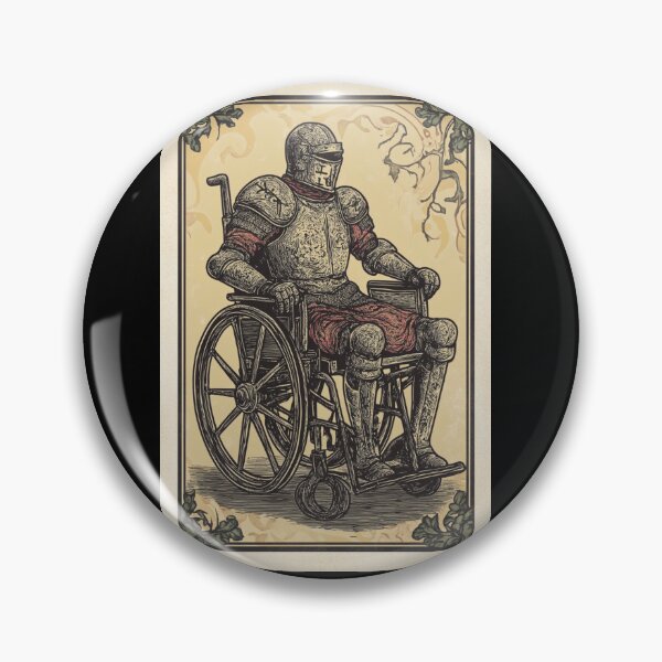 Item preview, knight upon his mount, wheel chair tarot designed and sold by MendaciousMina.