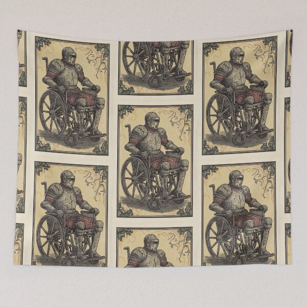 Item preview, knight upon his mount, wheel chair tarot designed and sold by MendaciousMina.