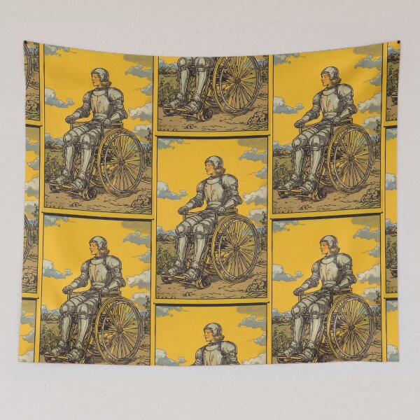 Item preview, knight upon his mount, wheel chair tarot designed and sold by MendaciousMina.