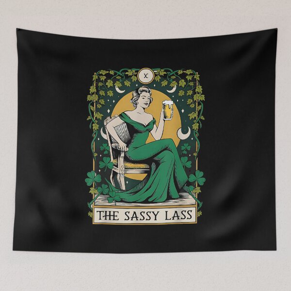 Item preview, Sassy Lass Tarot Card Humor For Patrick_S Day  designed and sold by facegm.