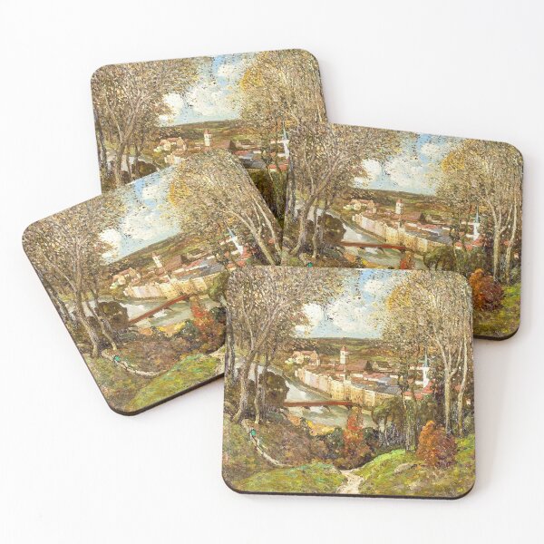 Item preview, Autumn Landscape with Town designed and sold by tomorrowsart.