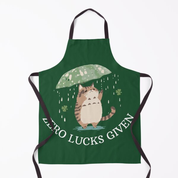 Item preview, Zero Lucks Given – Kawaii Cat for St. Patrick’s Day - White text designed and sold by mrddst.