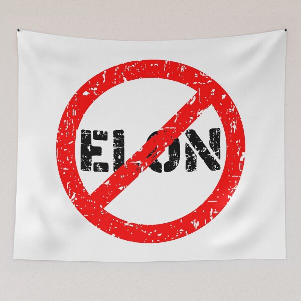 Item preview, Banned elon, NO ELON!  anti elon, no elon musk, no musk, Anti-Elon Musk Bumper Decal For elon musk haters! red designed and sold by ramwebroom.