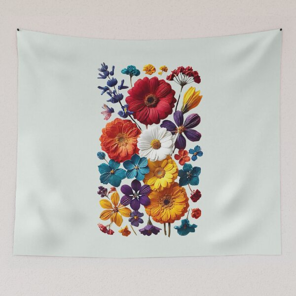 Item preview, Vibrant Pressed Flowers – Colorful Botanical Floral Aesthetic designed and sold by JohnnyP-Store.