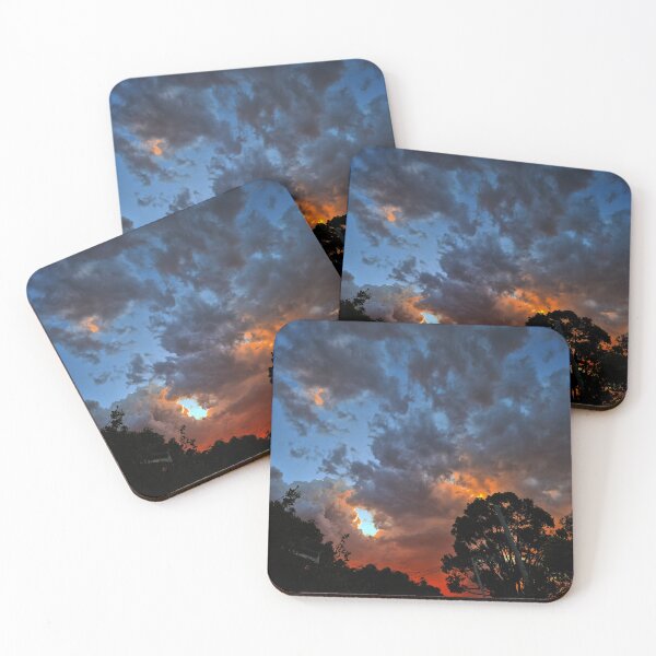 Item preview, Beautiful sunset with a bush fire red glare in the background designed and sold by MaggicalPhotos.
