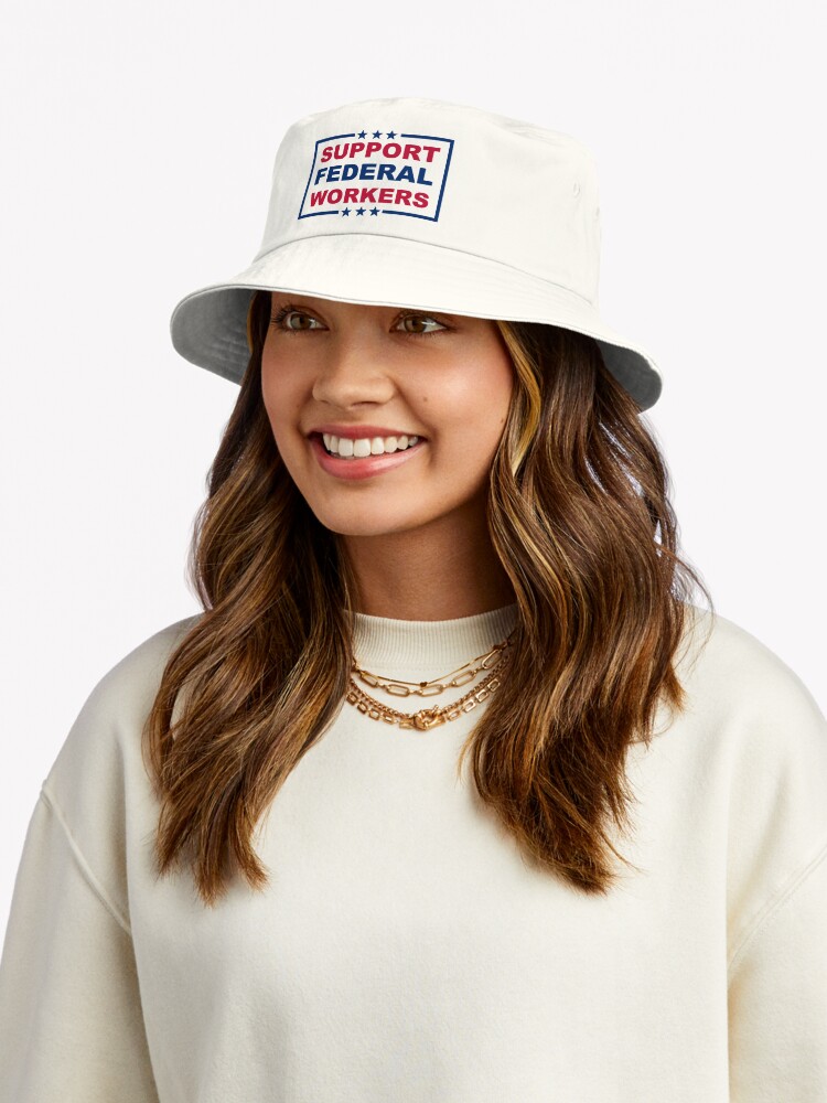 Thumbnail 5 von 6, Bucket Hat, Unterstützung für Bundesbedienstete, Demokratie, öffentlicher Dienst, Anwalt designt und verkauft von jtrenshaw.