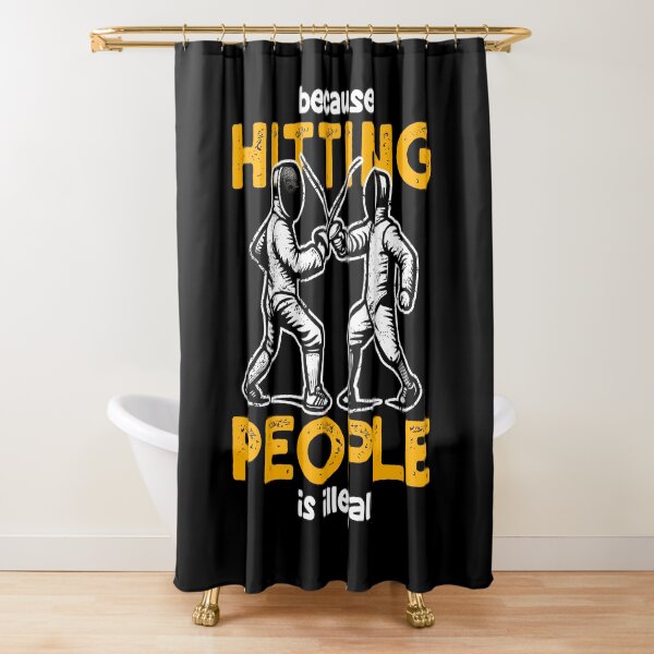 Item preview, BECAUSE HITTING PEOPLE IS ILLEGAL - FENCING GIFT designed and sold by KEF Custom.