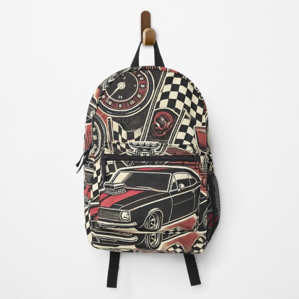 Item preview, Vintage Muscle Car Racing - Retro Speed and Checkered Flag Pattern designed and sold by Desireehaz.