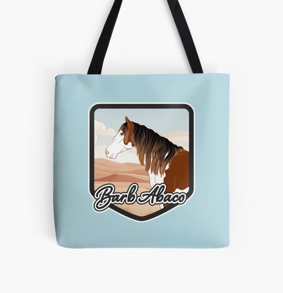 Aperçu de l'œuvre Cheval Barbe d'Abaco, cheval sauvage, écusson cheval pie, lignée du cheval Berbère, races de chevaux des Bahamas créée et vendue par WebEquitation®.