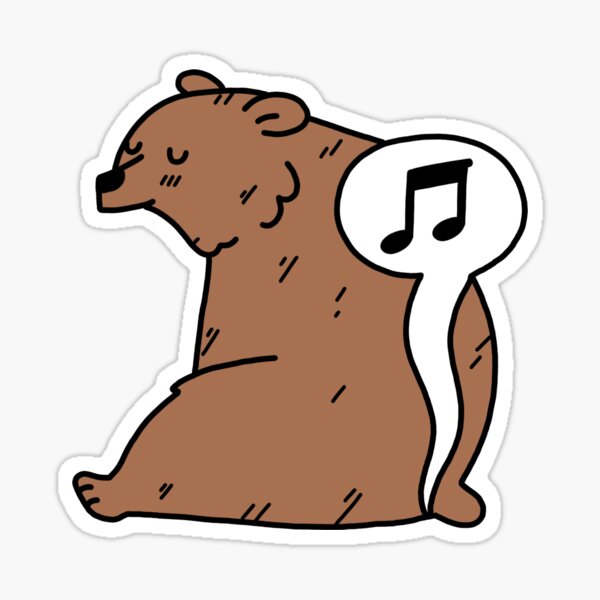 Farting Bear Sticker By Doodlesbyben Redbubble