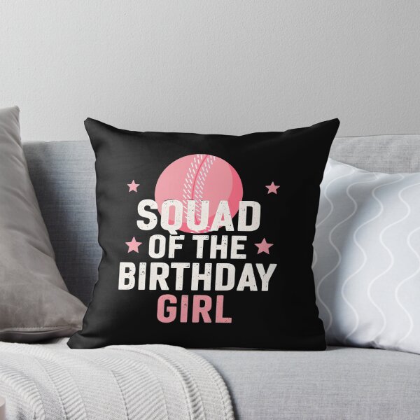 Item preview, Female Cricket Fan Desing Squad of The Birthday Girl  designed and sold by MimsTees.