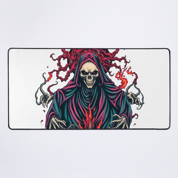 Item preview,  Evil Undead Necromancer Warlock  Evil Heavy Metal Skull Graphic design illustration designed and sold by Vintage Designs +.