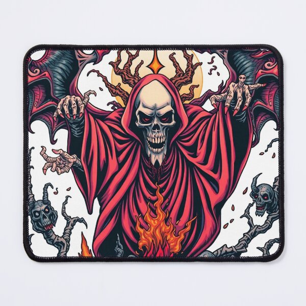 Item preview, Evil Undead Necromancer Warlock Evil Heavy Metal Skull Graphic design illustration designed and sold by Vintage Designs +.