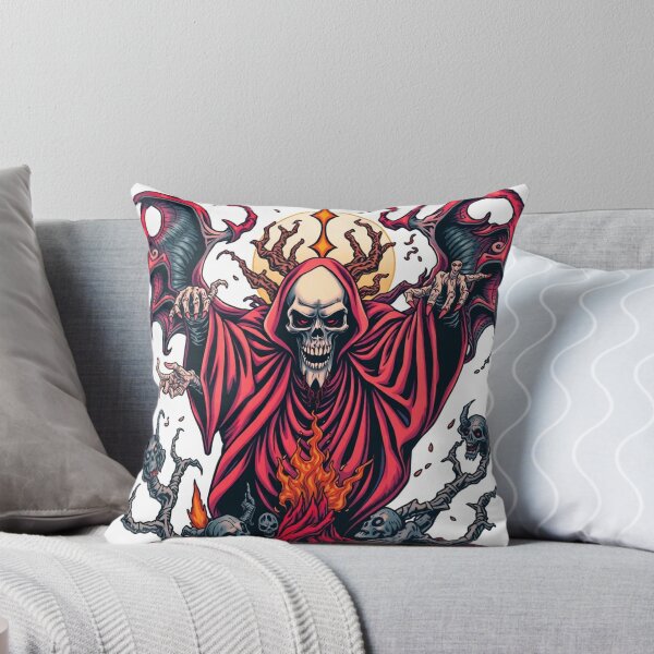 Item preview, Evil Undead Necromancer Warlock  Evil Heavy Metal Skull Graphic design illustration designed and sold by Vintage Designs +.