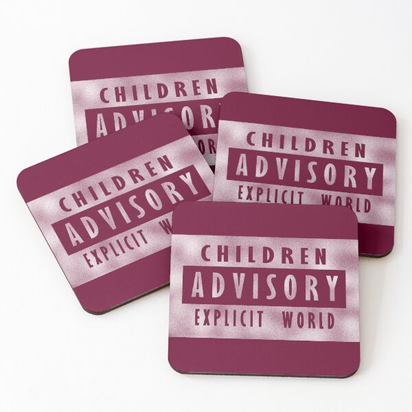 Item preview, Children advisory - explicit world - white designed and sold by BeJahMan.