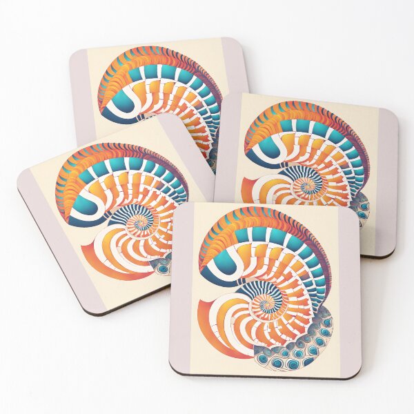 Item preview, A minimalist fractal-inspired seeshell designed and sold by WallArtWallpapers.