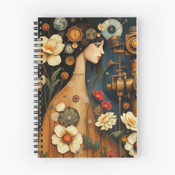 Item preview,  Lady in a Beautiful Flower Garden painting inspired by Gustav Klimt designed and sold by Vintage Designs +.
