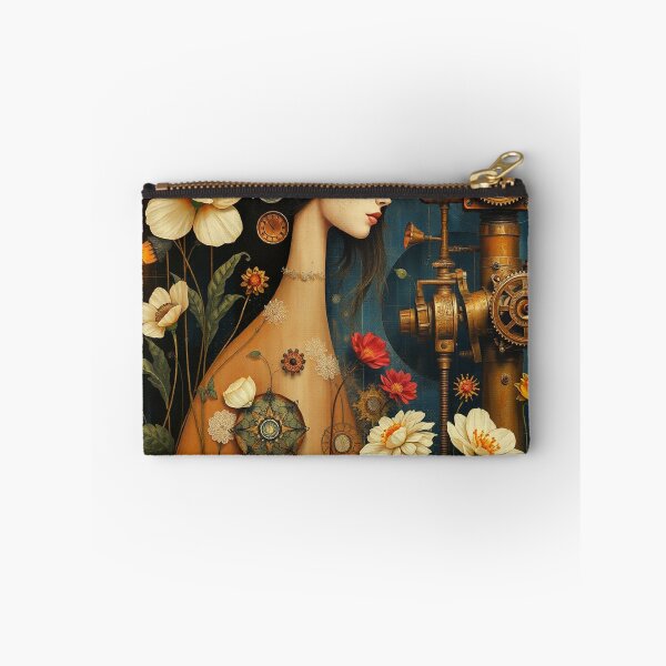 Item preview,  Lady in a Beautiful Flower Garden painting inspired by Gustav Klimt designed and sold by Vintage Designs +.