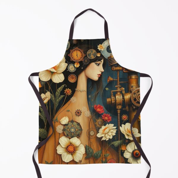 Item preview,  Lady in a Beautiful Flower Garden painting inspired by Gustav Klimt designed and sold by Vintage Designs +.