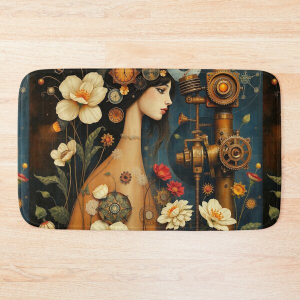 Item preview,  Lady in a Beautiful Flower Garden painting inspired by Gustav Klimt designed and sold by Vintage Designs +.