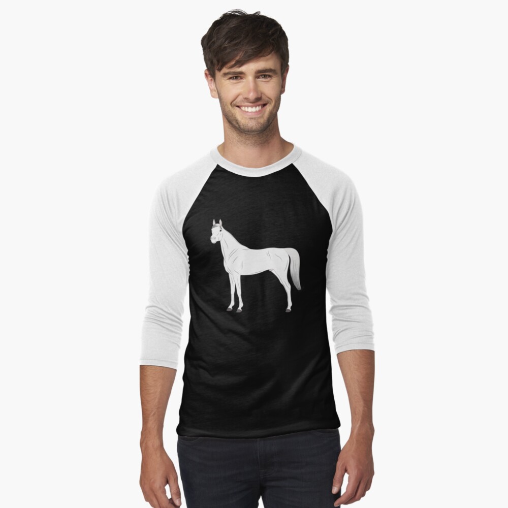 Aperçu de l'œuvre T-shirt baseball manches ¾ créée et vendue par WebEquitation.