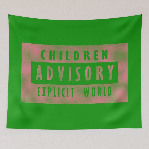 Item preview, Children advisory - explicit world - pink designed and sold by BeJahMan.