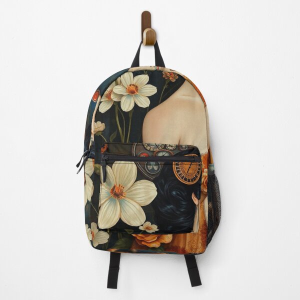Item preview, Lady in a Beautiful Flower Garden painting inspired by Gustav Klimt designed and sold by Vintage Designs +.