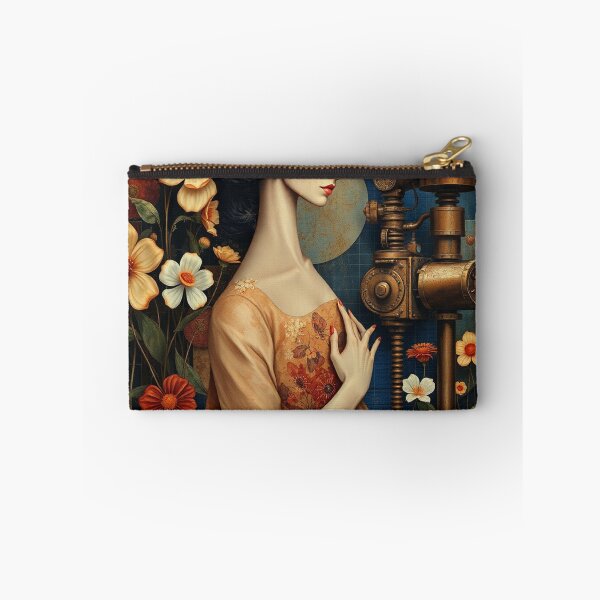 Item preview,  Lady in a Beautiful Flower Garden painting inspired by Gustav Klimt designed and sold by Vintage Designs +.