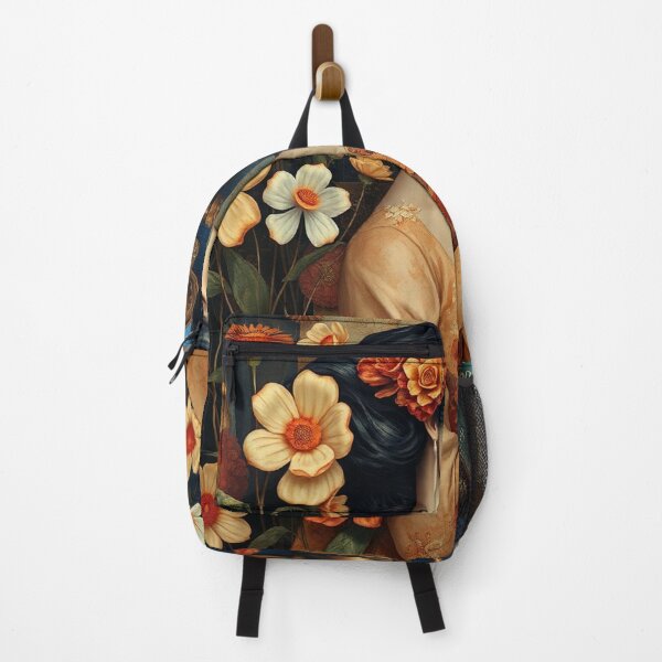 Item preview, Lady in a Beautiful Flower Garden painting inspired by Gustav Klimt designed and sold by Vintage Designs +.