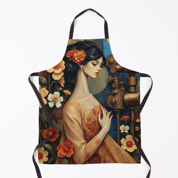 Item preview,  Lady in a Beautiful Flower Garden painting inspired by Gustav Klimt designed and sold by Vintage Designs +.
