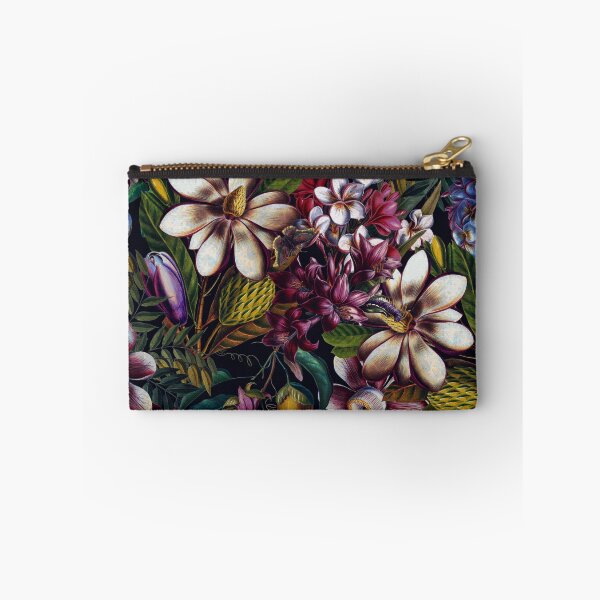 Item preview, Vintage Tropical Flowers Midnight Nightforest Garden Pattern designed and sold by UtArt.