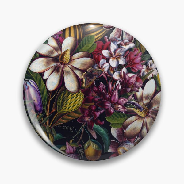 Item preview, Vintage Tropical Flowers Midnight Nightforest Garden Pattern designed and sold by UtArt.