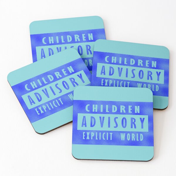 Item preview, Children advisory - explicit world - blue designed and sold by BeJahMan.